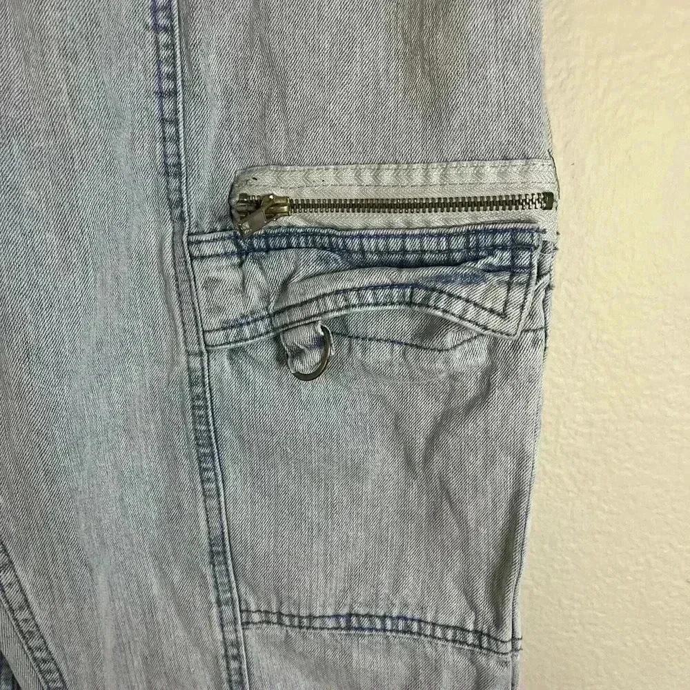 Hot topic Indigo Denim Cargo Jogger Jeans Girls Size L - Picture 8 of 15